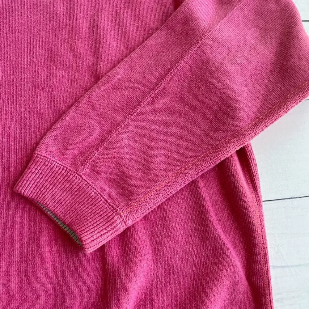 Tommy‎ Bahama Woman's Pink Pullover Quarter Zip, Heavyweight Heavy Kit Thick